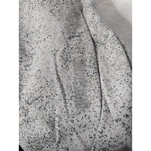 Gymshark Chalk Joggers Women's Gray White Paint Splatter Cut Out Knees Zip- XS - Picture 10 of 12